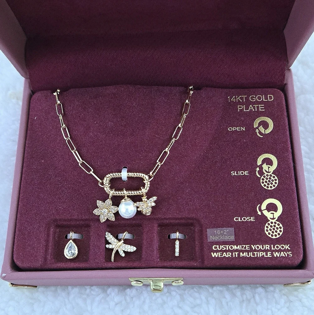 Charm Bar Interchangeable Charms Necklace - NIB - Picture 14 of 16